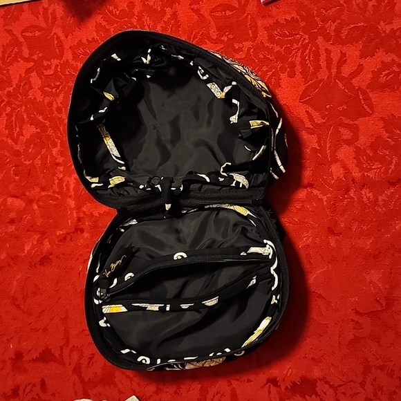 Vera Bradley Home and Away Bag Travel Makeup Zipper Pouch Yellow Bird Pattern - Picture 2 of 3